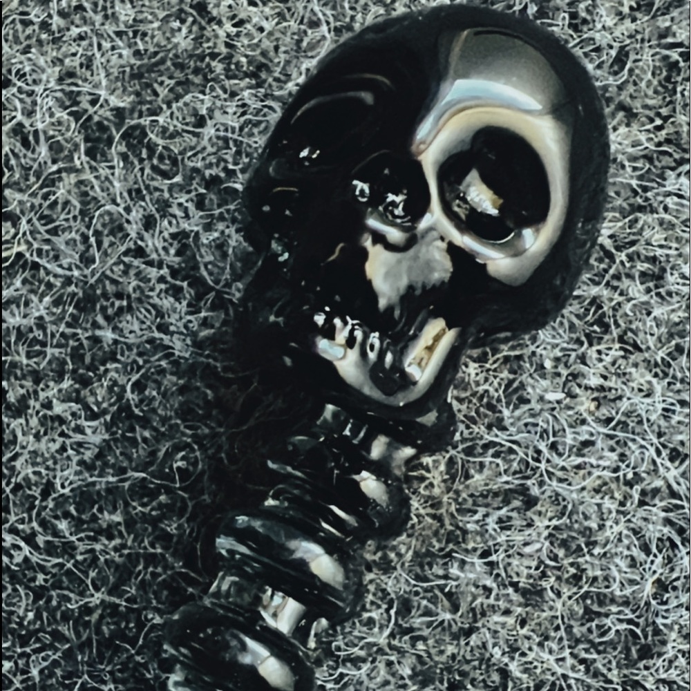 BLCK Glass Skull 💀 w/ Vertebrae Dip Pen